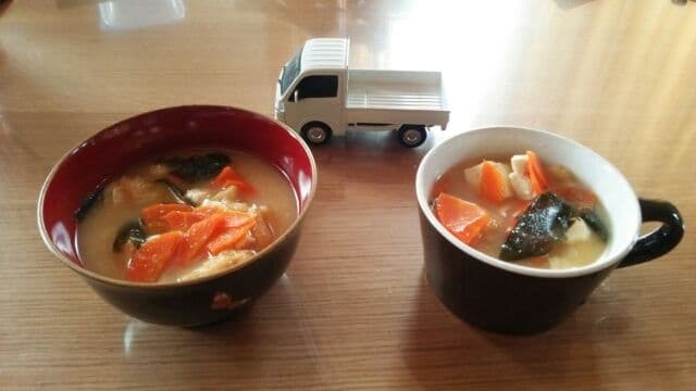食育　三男,味噌汁を作り始めた